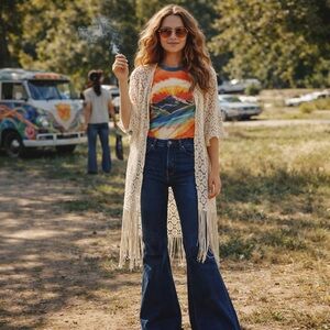 Women's Crochet 70” Vibe Duster